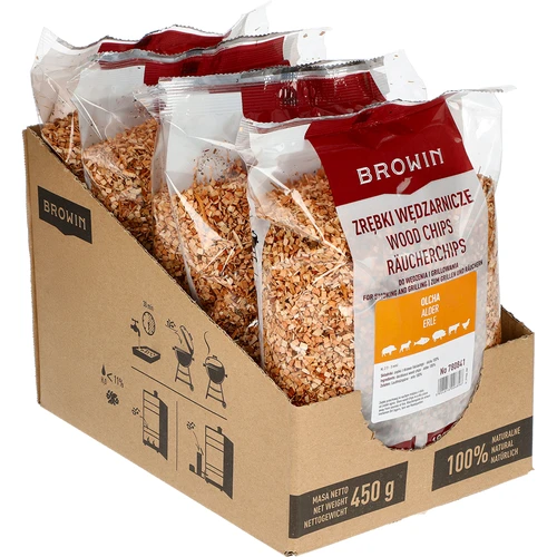 Füstölő faforgács (100% éger), 2. osztály - 5 x 450 g