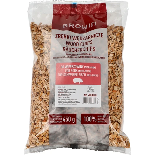 Füstölő-/grillforgács, 70% éger + 30% bükk, 450 g, 8-as osztály