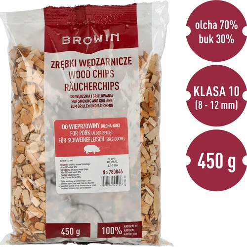 Füstölő- és grillapríték sertéshúshoz – mix (70% éger, 30% bükk), 450 g, 10-es osztály - 3