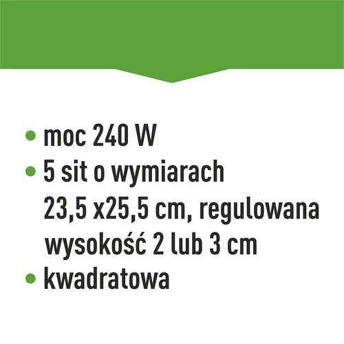 Gomba-, gyümölcs-, zöldség- és gyógynövényszárító hőfokszabályozással, 240 W, fehér - 14