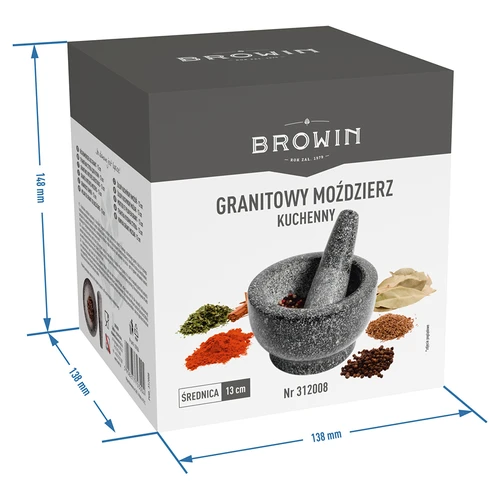 Gránit konyhai mozsár törővel - 9