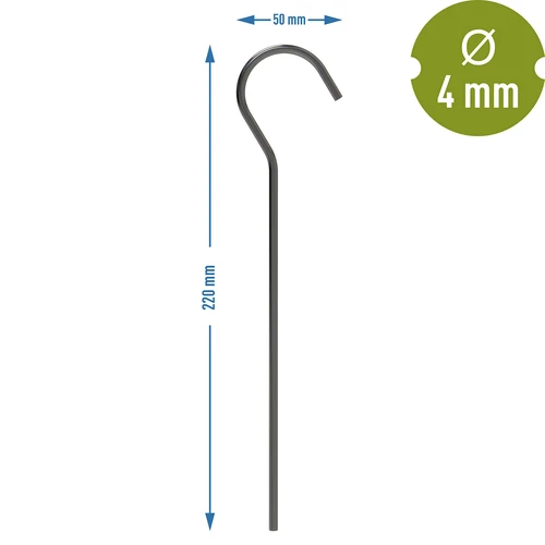 Hajlított sátorcövekek - 10 db. - 6