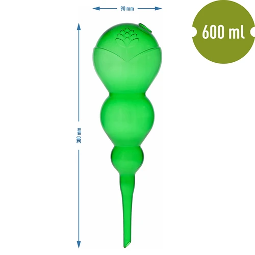 Háromkamrás öntözőgömb, átlátszó zöld, 600 ml - 5