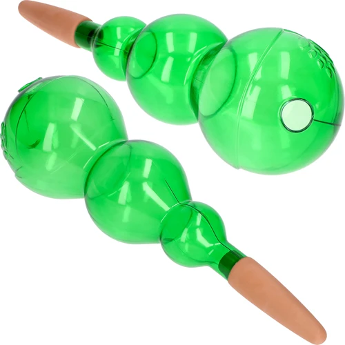 Háromszoros (háromkamrás) öntözőgömb, átlátszó zöld, kerámia tüskével, 600ml - 2