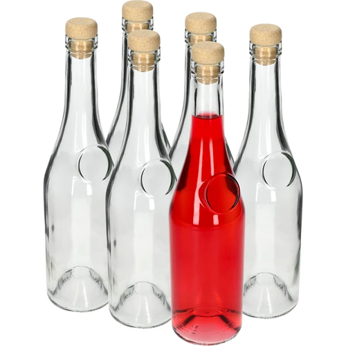 Herbowa üveg 500 ml gomba alakú parafadugóval, 1 db - 8