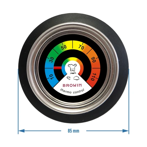 Hőmérős fedőfogantyú (0°C-tól +120°C-ig) Ø8,5 cm - 3