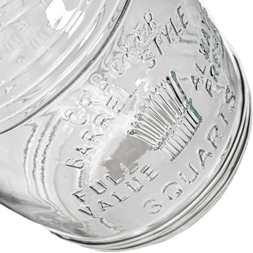 Hordó alakú "OLD" 3 l befőttesüveg, csatos zárral - 6