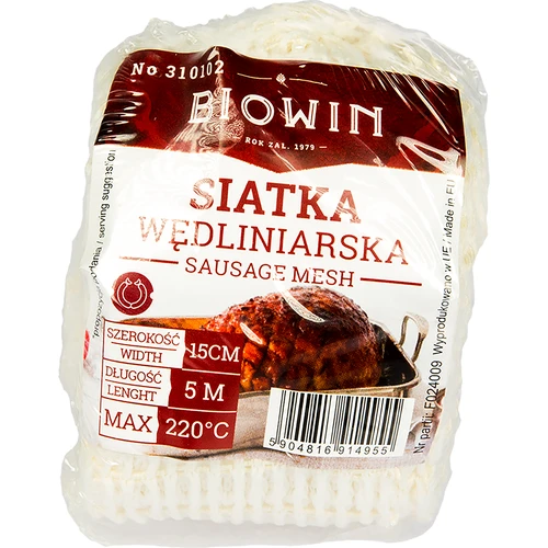 Húsipari kötözőháló, 15 cm x 5 m, 220°C-ig hőálló - 3