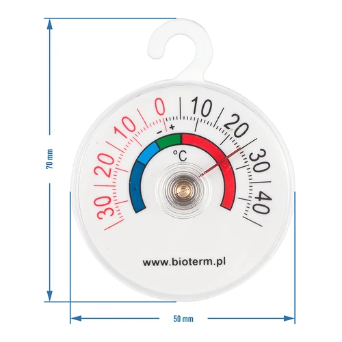 Hűtőszekrényekhez és fagyasztókhoz való hőmérő (-35 °C-tól +45 °C-ig) Ø 5 cm - 2
