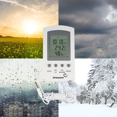 Időjárás-állomás – elektronikus, szondás, fehér - 13