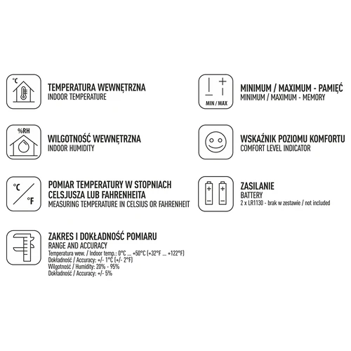 Időjárás-állomás – elektronikus, vezeték nélküli, fekete - 5