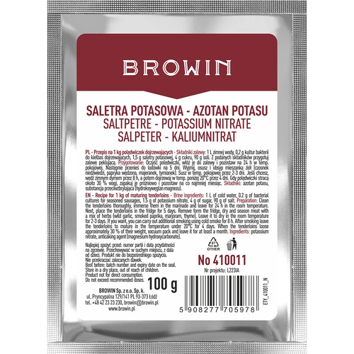 Kálium-nitrát húsok pácolásához, 100 g