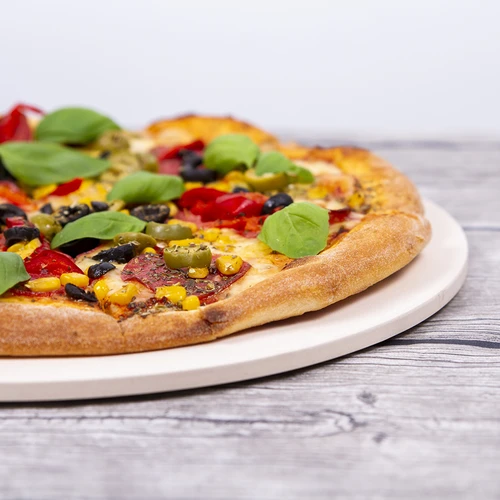 Kerek pizzasütőkő, kordieritból készült, 33 cm átmérőjű - 19