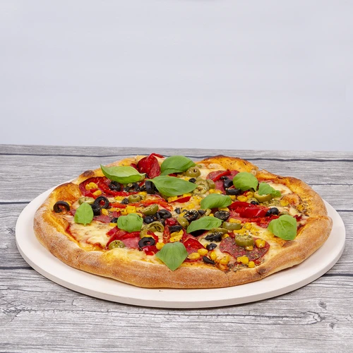 Kerek pizzasütőkő, kordieritból készült, 33 cm átmérőjű - 18