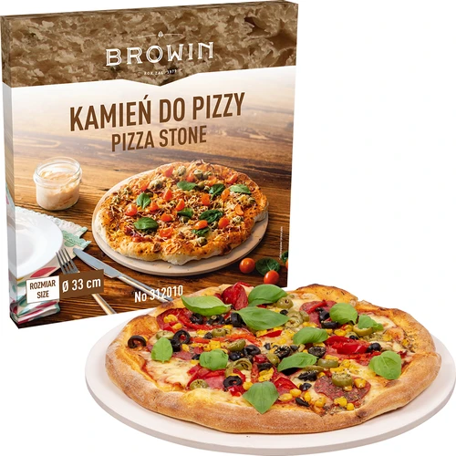 Kerek pizzasütőkő, kordieritból készült, 33 cm átmérőjű - 6