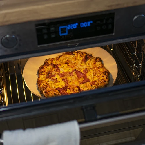 Kerek pizzasütőkő, kordieritból készült, 33 cm átmérőjű - 10