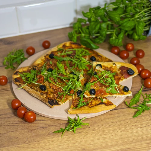 Kerek pizzasütőkő, kordieritból készült, 33 cm átmérőjű - 12