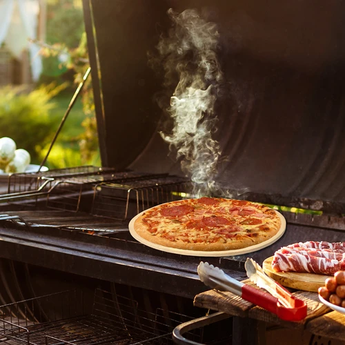 Kerek pizzasütőkő, kordieritból készült, 33 cm átmérőjű - 16