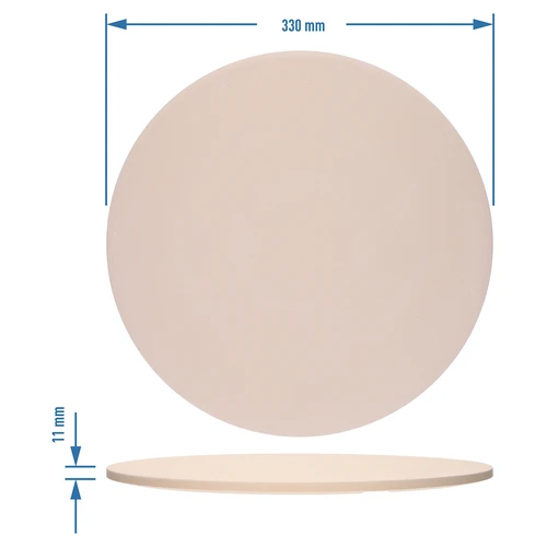 Kerek pizzasütőkő, kordieritból készült, 33 cm átmérőjű - 7