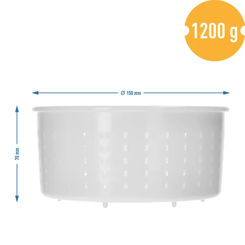Kerek sajtforma Ø15 x 7cm, 1200 g-hoz - 7