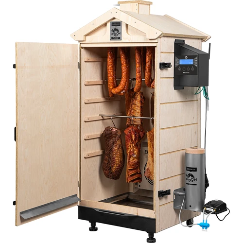 Keret nélküli dragON PLYWOOD NATURE füstölő Wi-Fi-s vezérlővel, 200 L - 4