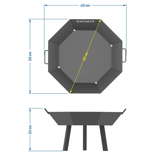 Kerti tűzrakó ø 60 cm - loft stílusú - 8