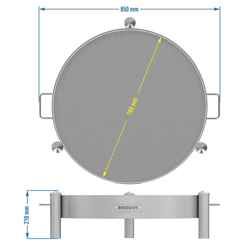 Kerti tűzrakó tál ø 70 cm, hegesztett - 10