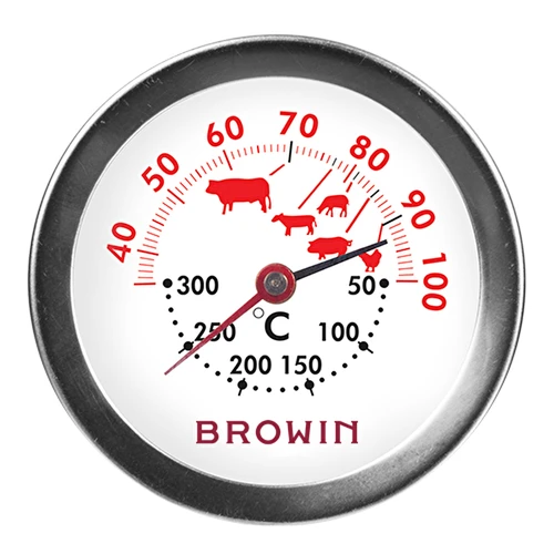 Kétskálás hőmérő (30°C-tól 100°C-ig) / (50°C-tól 300°C-ig) 13,0cm - 2