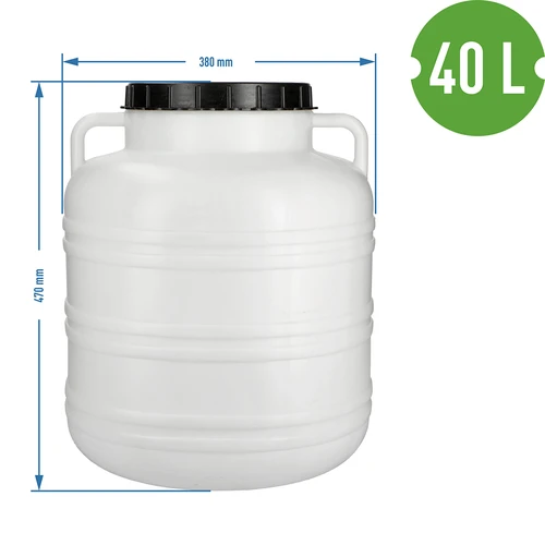 Kiszonka hordó 40 l - fehér, fogantyúkkal - 8