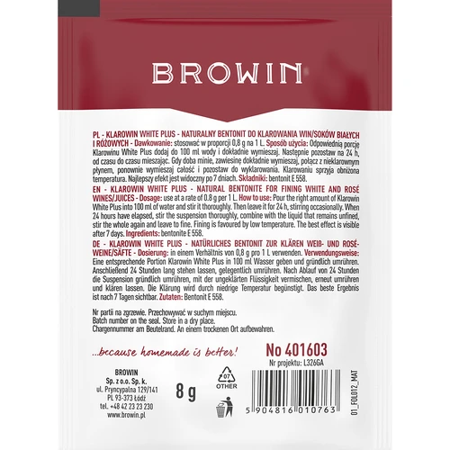 Klarowin White Plus - derítőszer 8 g - 2
