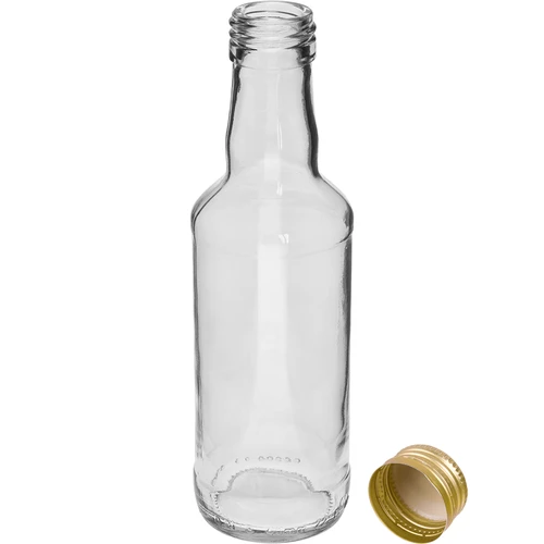 Monopolowa típusú palack 200 ml, arany színű csavarzárral (28 mm), 1 db - 2