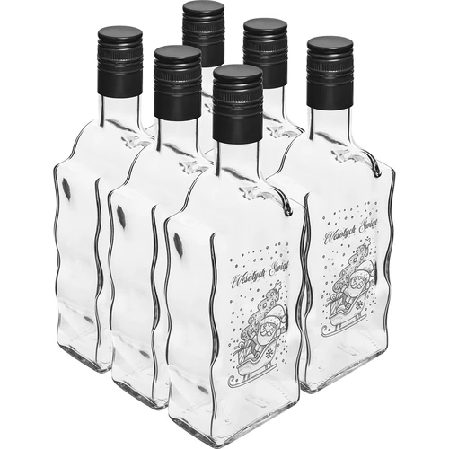 Klasztorna palack 500 ml, csavaros kupakkal, „Mikulás” nyomattal, 1 db - 4