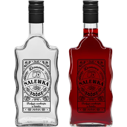 Klasztorna üveg 500 ml csavaros kupakkal, „Nalewka” felirattal, 1 db - 2