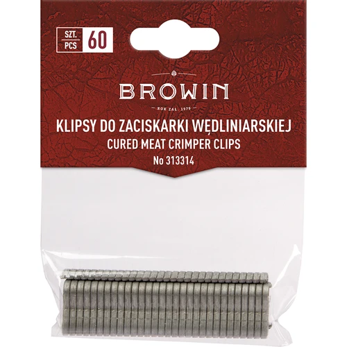 Klipszek húskészítményekhez való klipszelő géphez - 60 db
