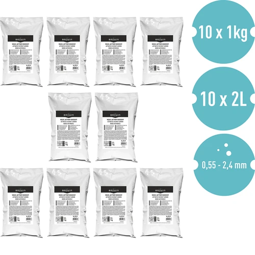 Kókusz alapú aktív szén 1 kg x 10 - készlet - 2