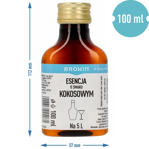Kókusz ízű esszencia, 5 L-hez - 100 ml - 7