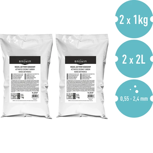 Kókuszhéjból készült aktív szén 1 kg x 2 – szett - 2