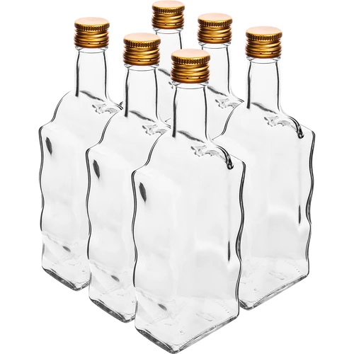 Kolostori palack 500 ml, csavaros kupakkal, színtelen - 6 db.