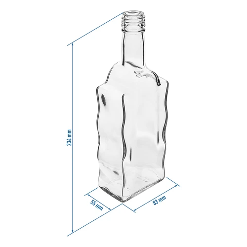 Kolostori palack 500 ml, csavaros kupakkal, színtelen - 6 db. - 4