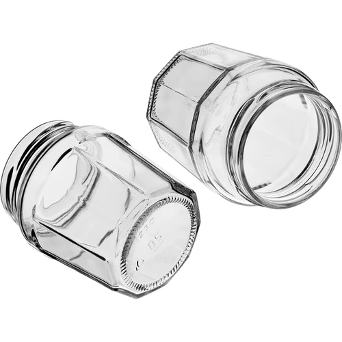 Konfitűra 230 ml-es befőttesüveg fekete fi63/4 csavaros tetővel - 6 db - 7