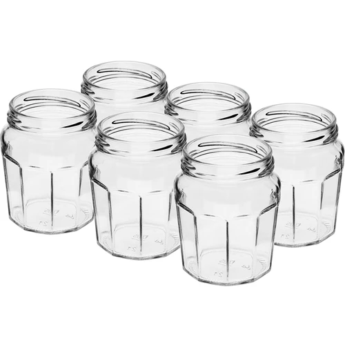 Konfitűra 230 ml-es befőttesüveg fekete fi63/4 csavaros tetővel - 6 db - 4