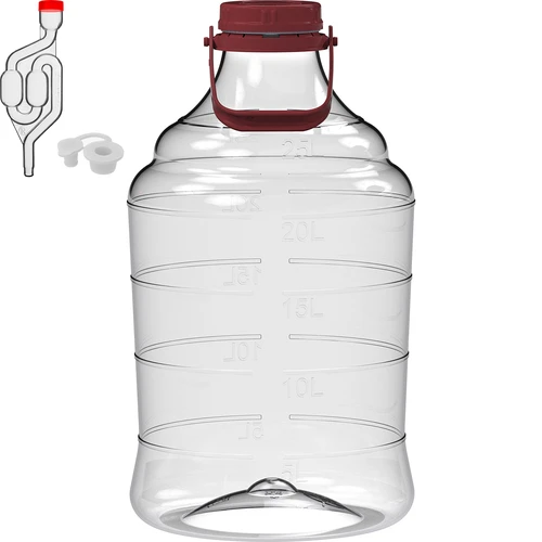Könnyű, törhetetlen borballon fogantyúval, 25 L - 2