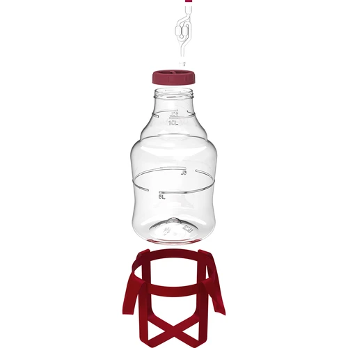 Könnyű, törhetetlen boros ballon hevederekkel, 10 L - 2