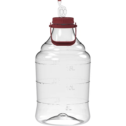 Könnyű, törhetetlen boros demizson fogantyúval, 20 L