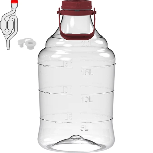Könnyű, törhetetlen boros demizson fogantyúval, 20 L - 2