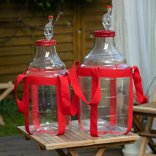 Könnyű, törhetetlen, hevederekkel ellátott boros ballon, 20 L - 10
