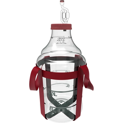Könnyű, törhetetlen, hevederekkel ellátott boros ballon, 20 L