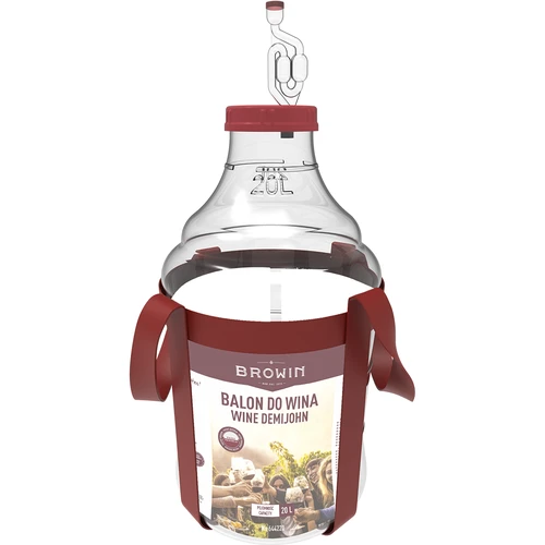 Könnyű, törhetetlen, hevederekkel ellátott boros ballon, 20 L - 3