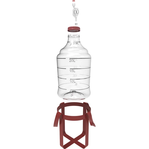 Könnyű, törhetetlen, hevederekkel ellátott boros ballon, 25 l - 3