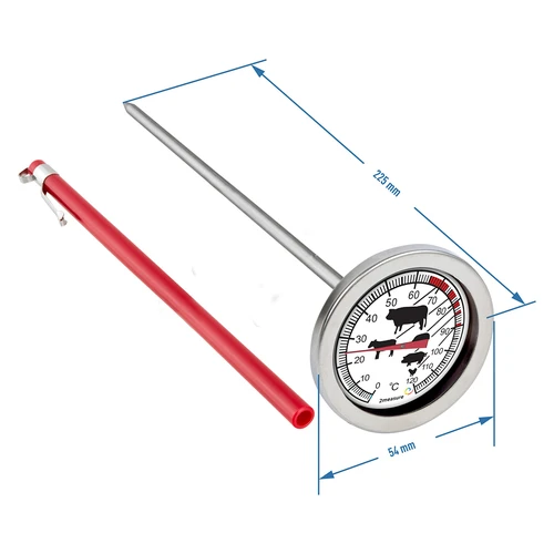 Konyhai hőmérő grafikával (0°C-tól +120°C-ig) 21,0 cm - 2